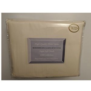 Brand New Ivory 3pc Duvet Cover Set - King / Cal